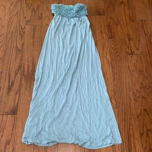 Even - Light Blue Maxi Dress with Ruffle Detail
